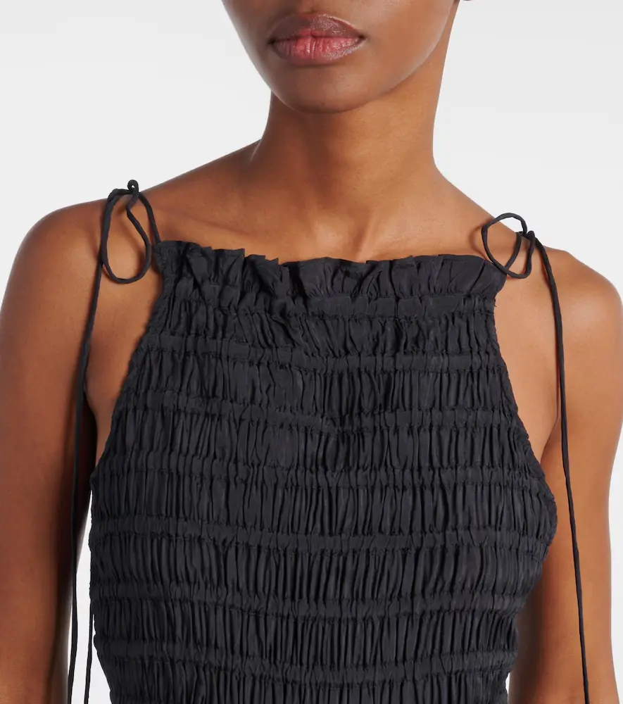Ganni Smocked tiered maxi dress | Thumbnail 5 Ganni Smocked tiered maxi dress | Thumbnail 5