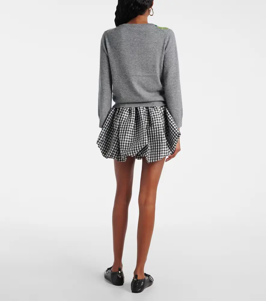 Ganni Argyle wool and cashmere cardigan | Thumbnail 4