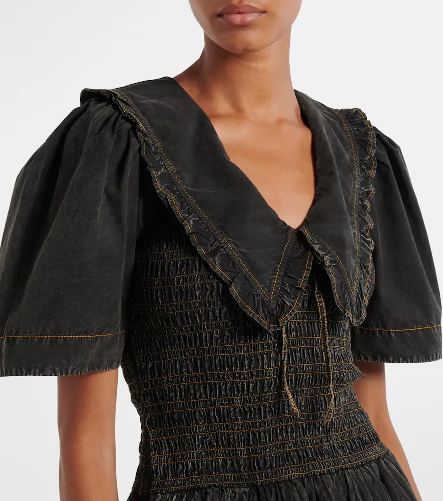 Ganni Bow-detail denim minidress | Thumbnail 2 Ganni Bow-detail denim minidress | Thumbnail 2