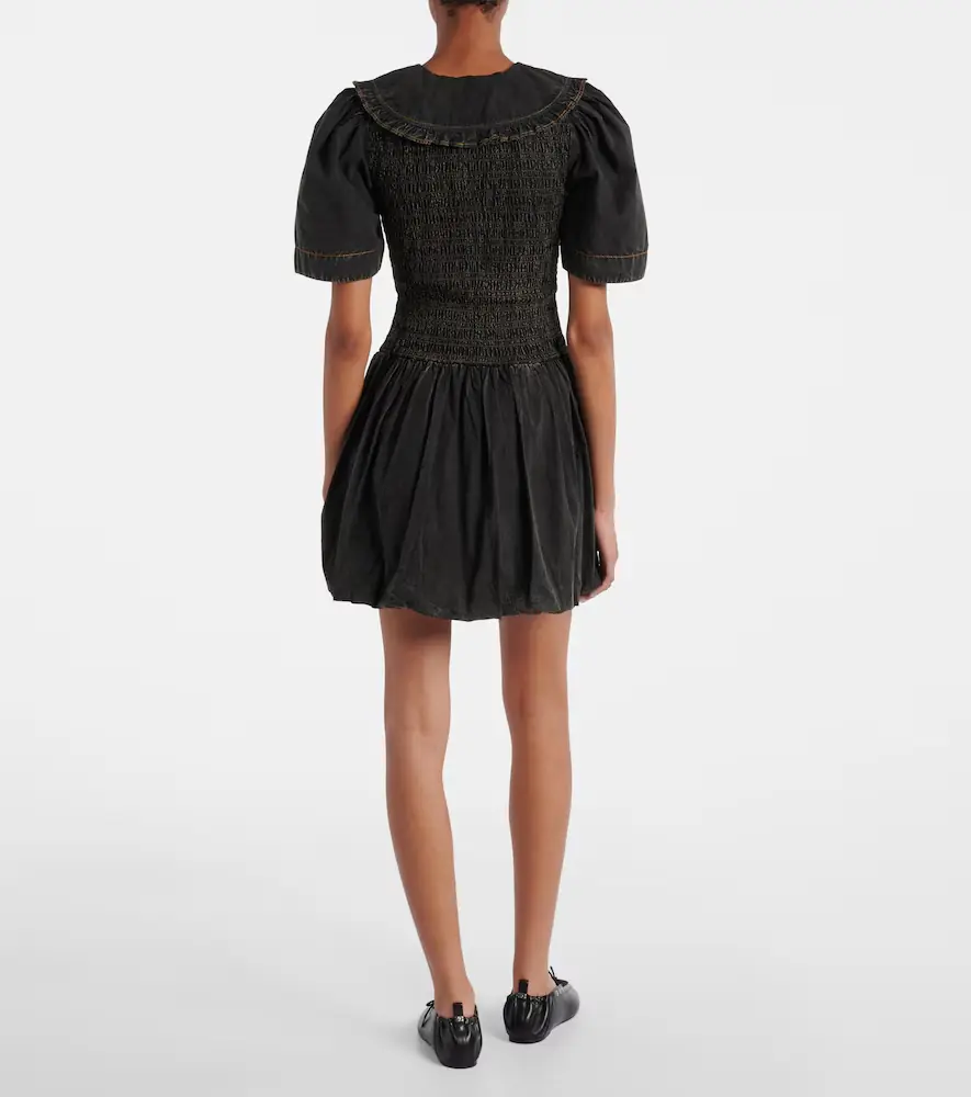 Ganni Bow-detail denim minidress | Thumbnail 4 Ganni Bow-detail denim minidress | Thumbnail 4