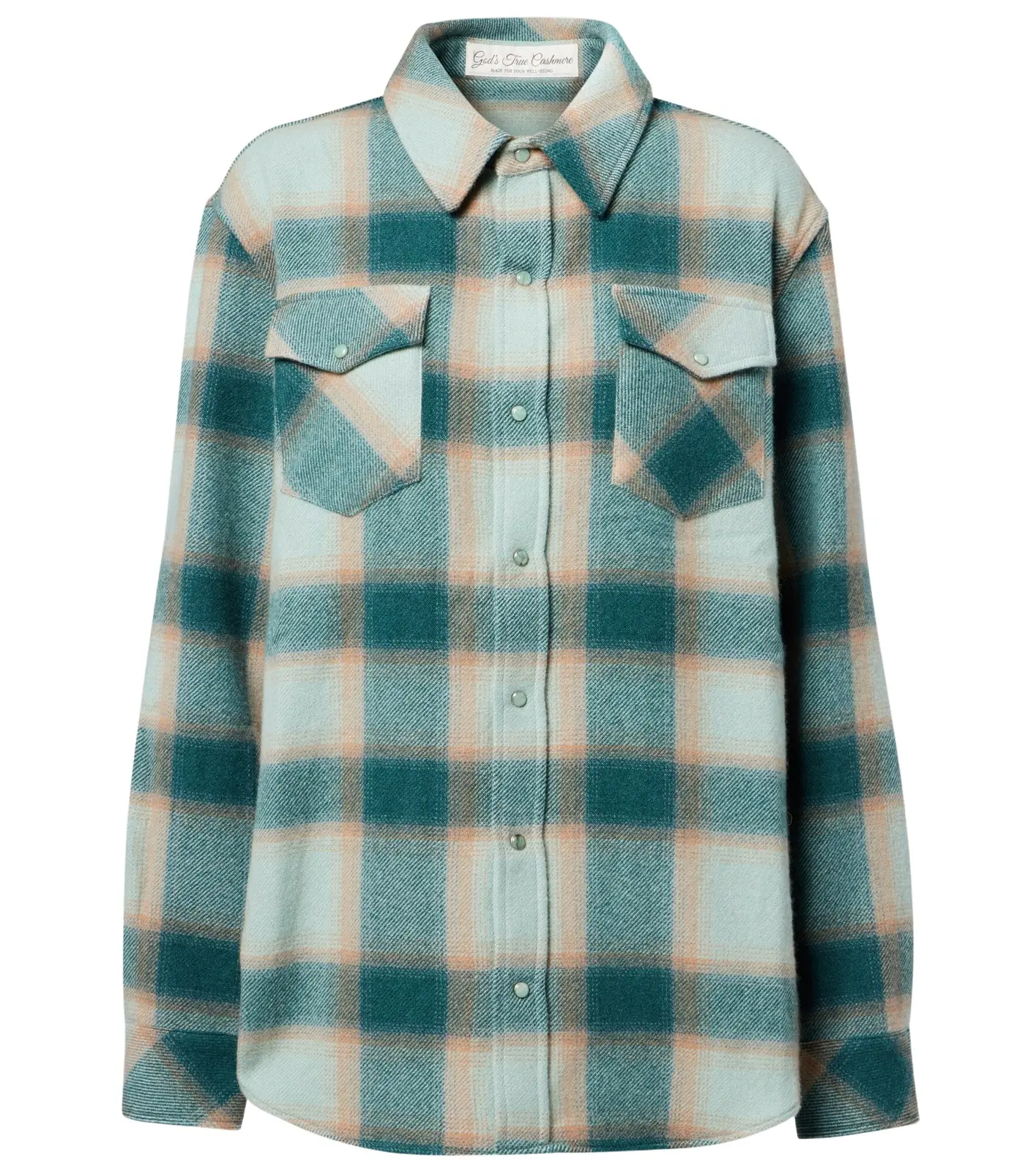God’s True Cashmere Checked cashmere overshirt