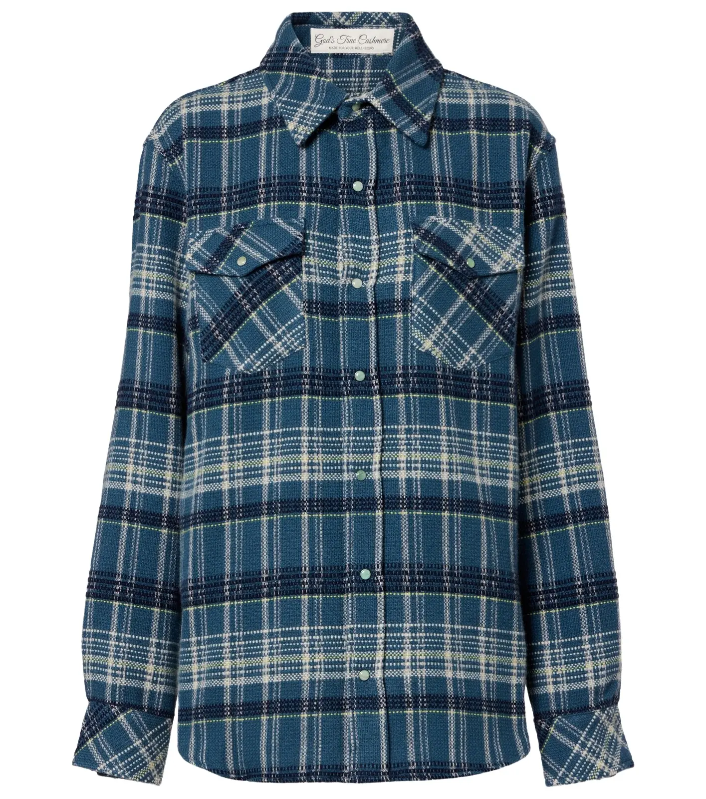 Checked cashmere shirt Checked cashmere shirt