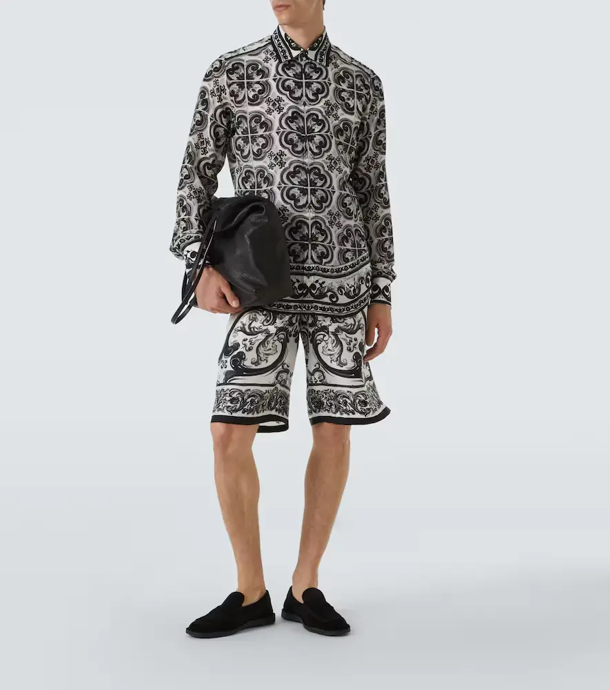 Dolce & Gabbana Martini Majolica silk twill shirt | Thumbnail 2 Dolce & Gabbana Martini Majolica silk twill shirt | Thumbnail 2