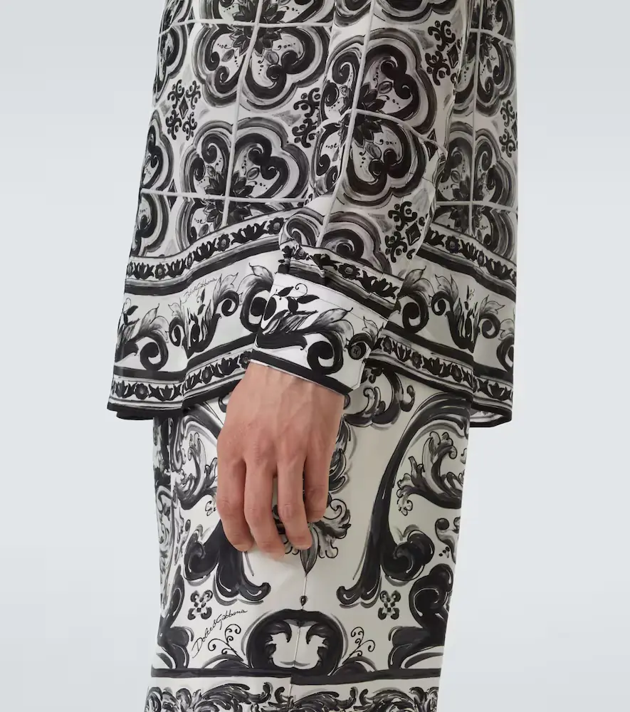 Dolce & Gabbana Martini Majolica silk twill shirt | Thumbnail 5 Dolce & Gabbana Martini Majolica silk twill shirt | Thumbnail 5