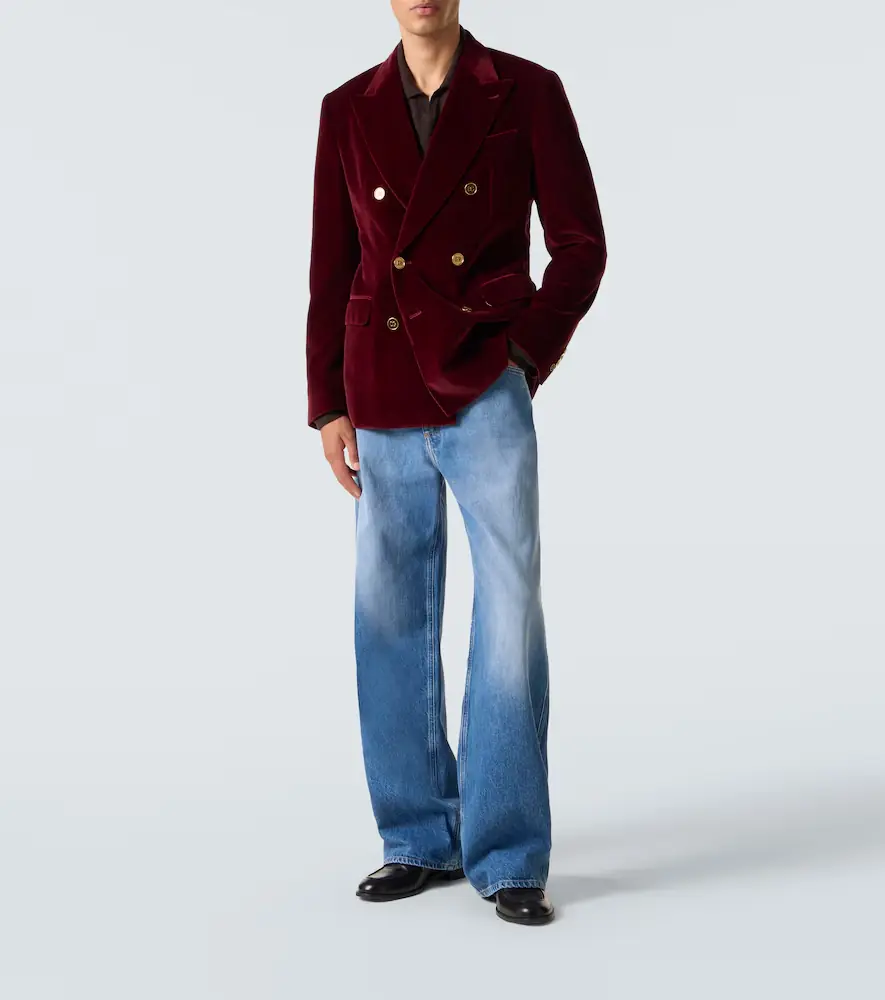 Dolce & Gabbana Double-breasted cotton velvet blazer | Thumbnail 4