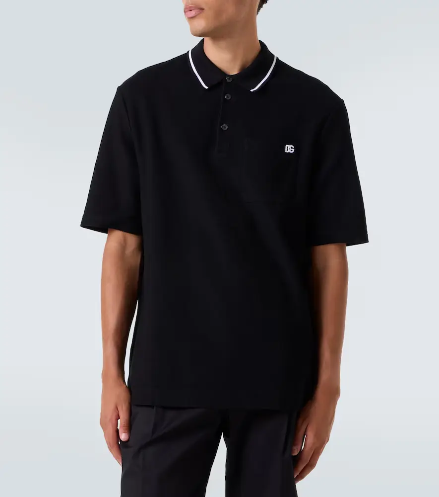 Dolce & Gabbana DG embroidered cotton polo shirt | Thumbnail 2