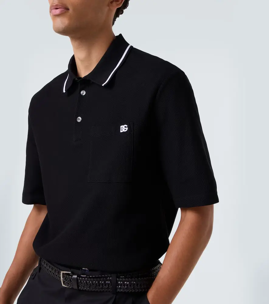 Dolce & Gabbana DG embroidered cotton polo shirt | Thumbnail 3