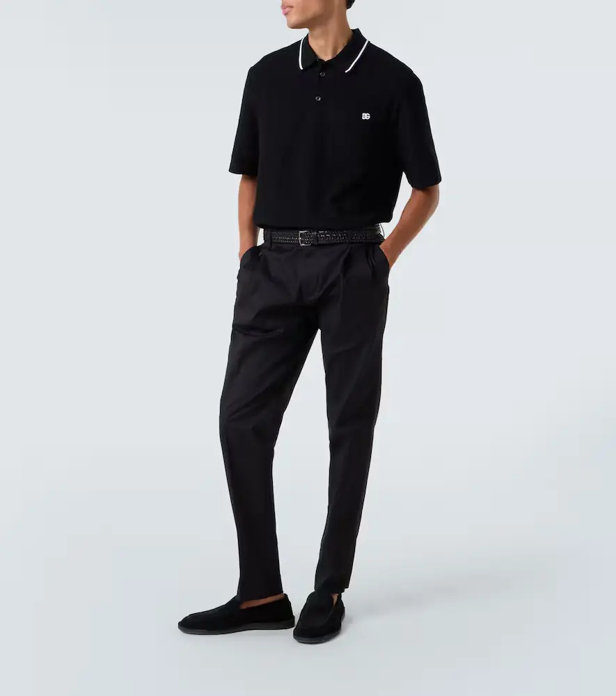 Dolce & Gabbana DG embroidered cotton polo shirt | Thumbnail 5