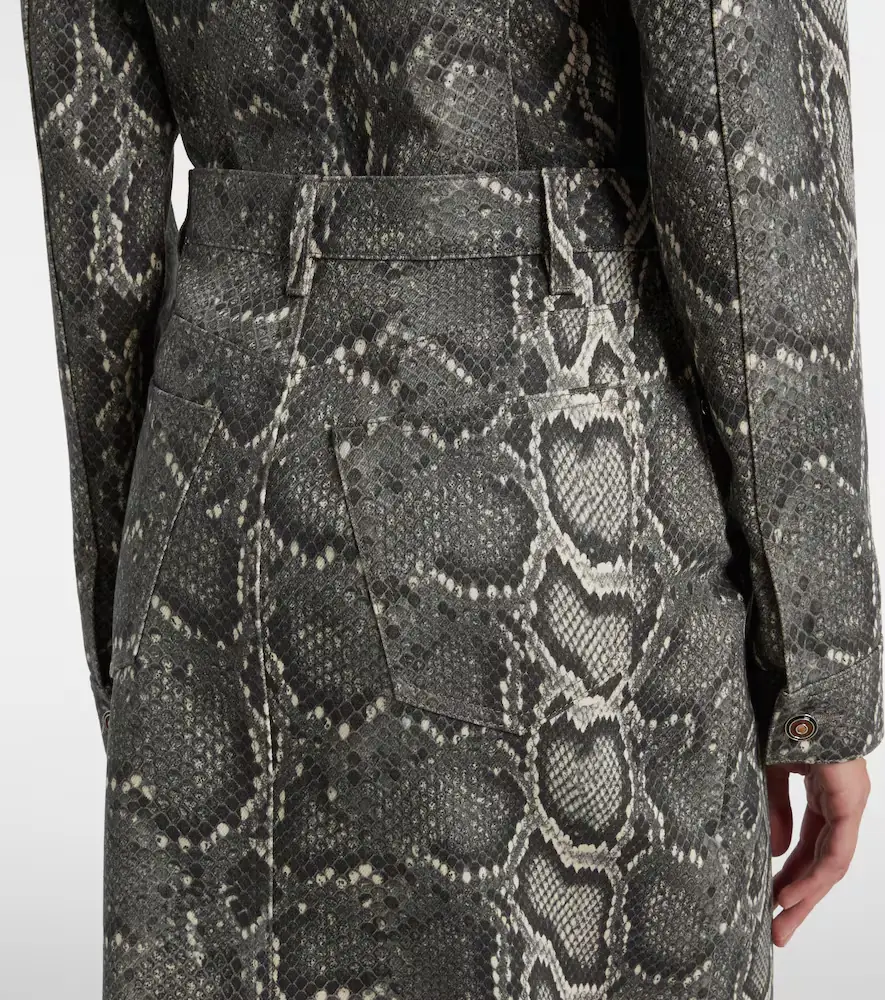 Gabriela Hearst Adelaide snake-print cotton midi skirt | Thumbnail 3 Gabriela Hearst Adelaide snake-print cotton midi skirt | Thumbnail 3