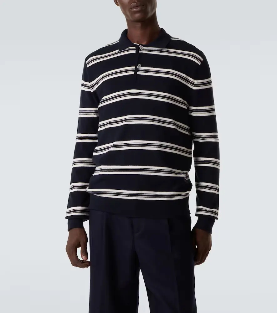 Arch4 Mr Swansea striped cashmere polo sweater | Thumbnail 4 Arch4 Mr Swansea striped cashmere polo sweater | Thumbnail 4