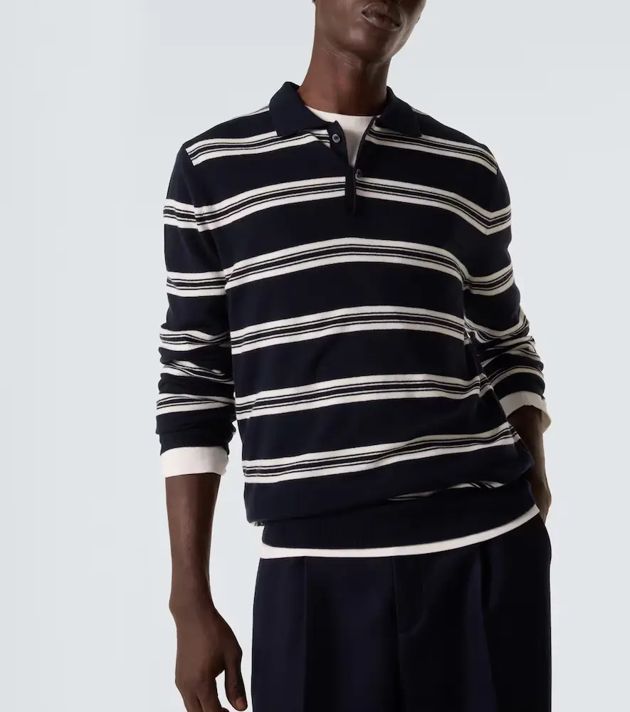 Arch4 Mr Swansea striped cashmere polo sweater | Thumbnail 6 Arch4 Mr Swansea striped cashmere polo sweater | Thumbnail 6