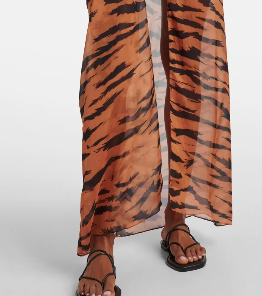 ADRIANA DEGREAS x Sabine Getty printed silk kaftan | Thumbnail 3