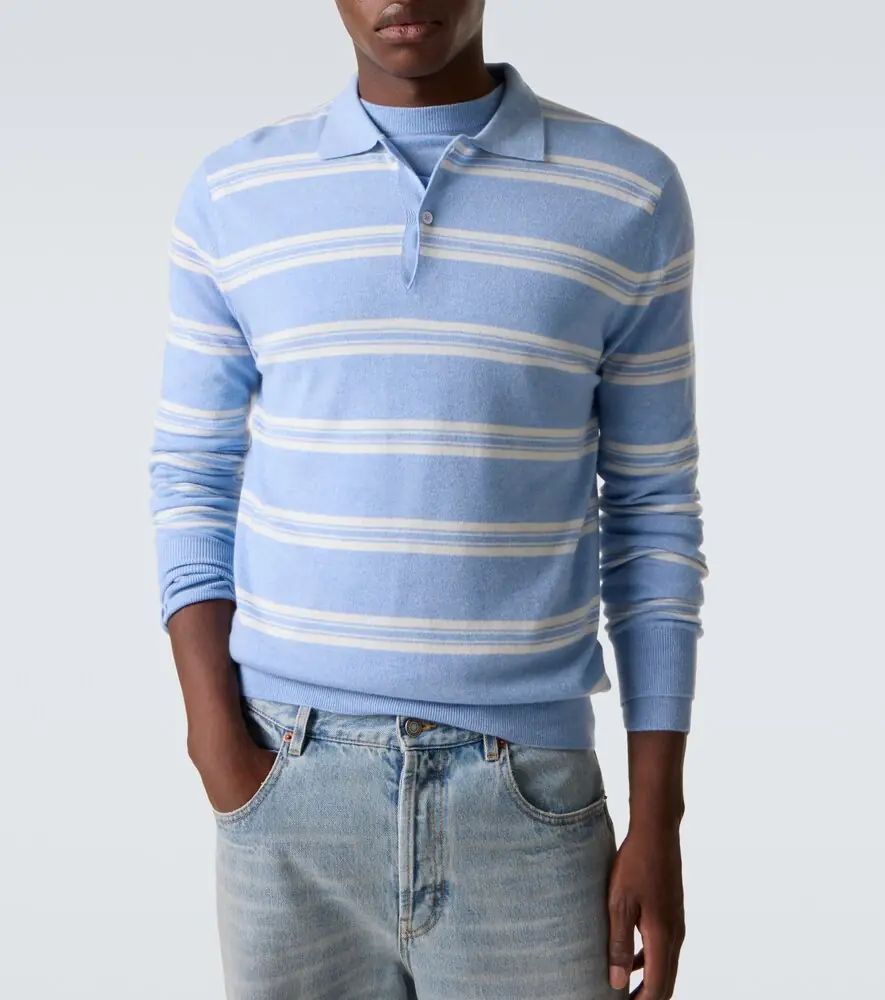 Arch4 Mr Swansea striped cashmere polo sweater | Thumbnail 2