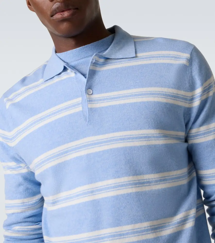 Arch4 Mr Swansea striped cashmere polo sweater | Thumbnail 3