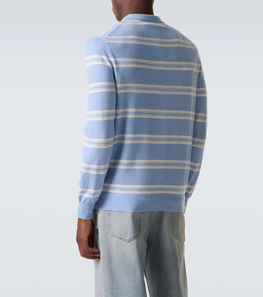 Arch4 Mr Swansea striped cashmere polo sweater | Thumbnail 6