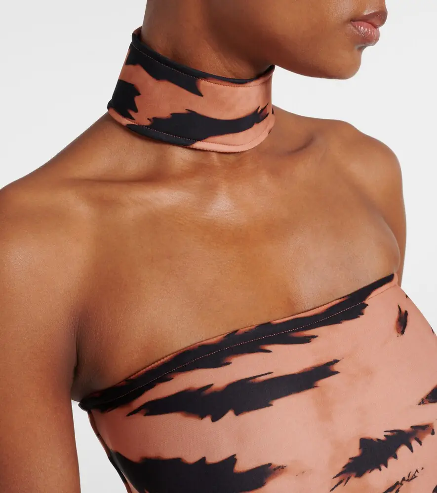 ADRIANA DEGREAS x Sabine Getty printed strapless swimsuit | Thumbnail 3
