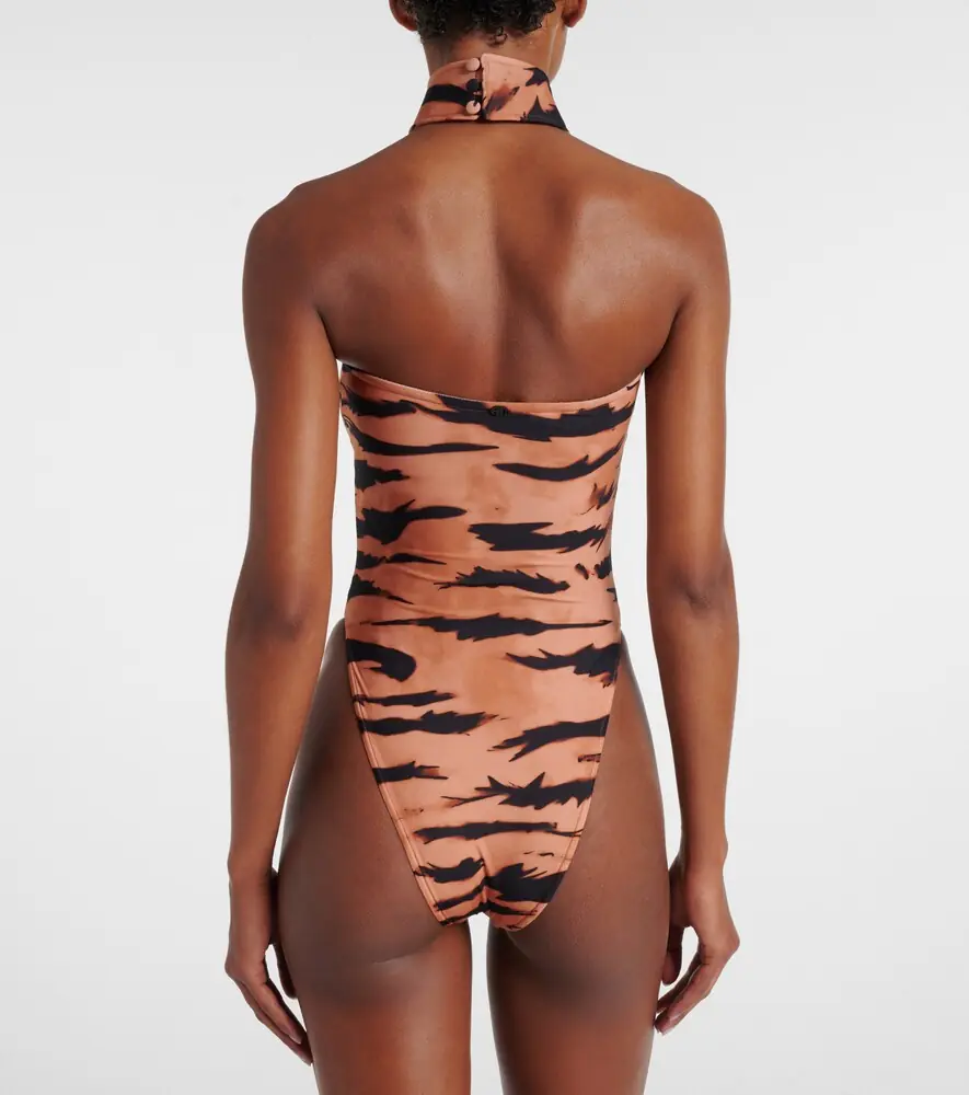 ADRIANA DEGREAS x Sabine Getty printed strapless swimsuit | Thumbnail 4