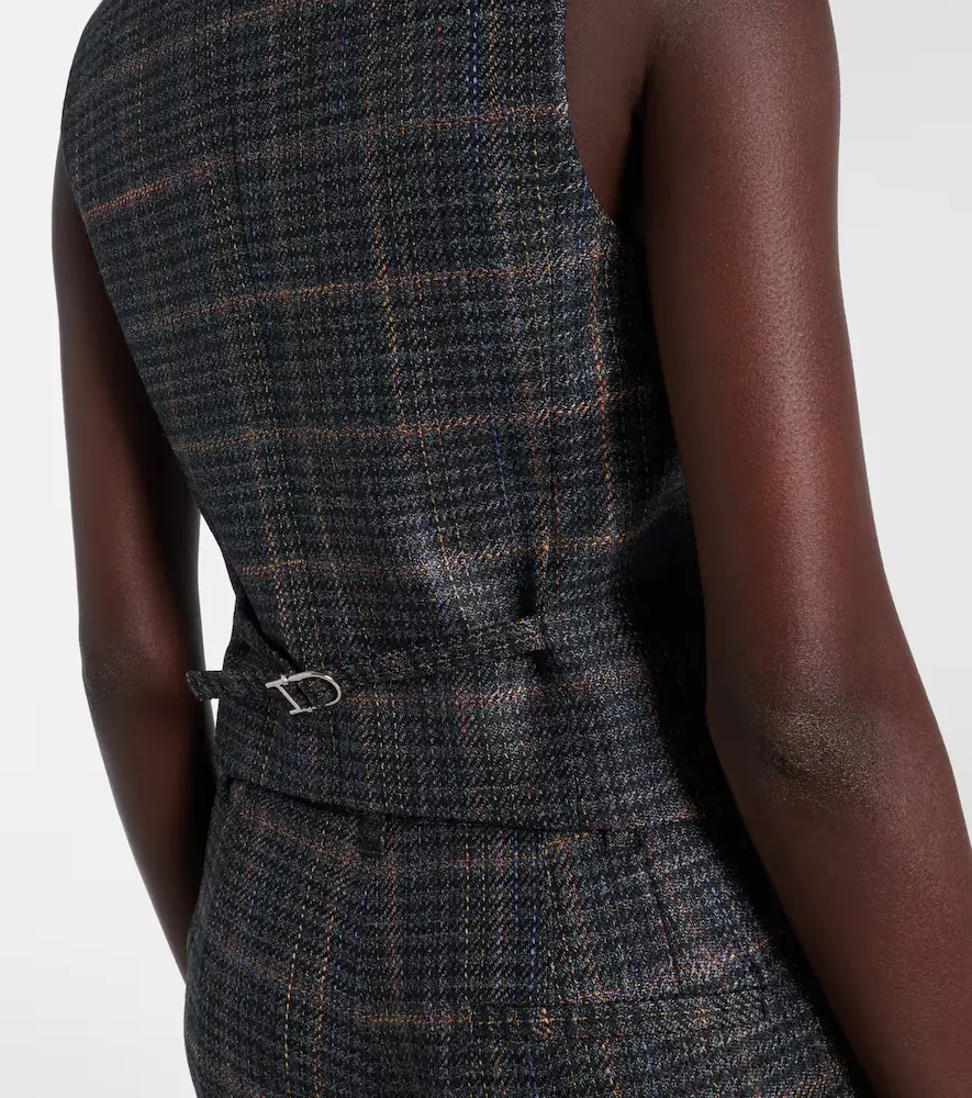 Gabriela Hearst Coleridge checked wool and silk vest | Thumbnail 3 Gabriela Hearst Coleridge checked wool and silk vest | Thumbnail 3