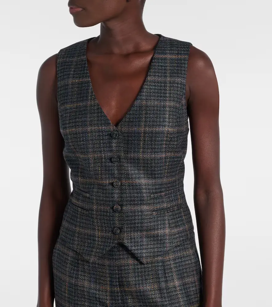 Gabriela Hearst Coleridge checked wool and silk vest | Thumbnail 5 Gabriela Hearst Coleridge checked wool and silk vest | Thumbnail 5