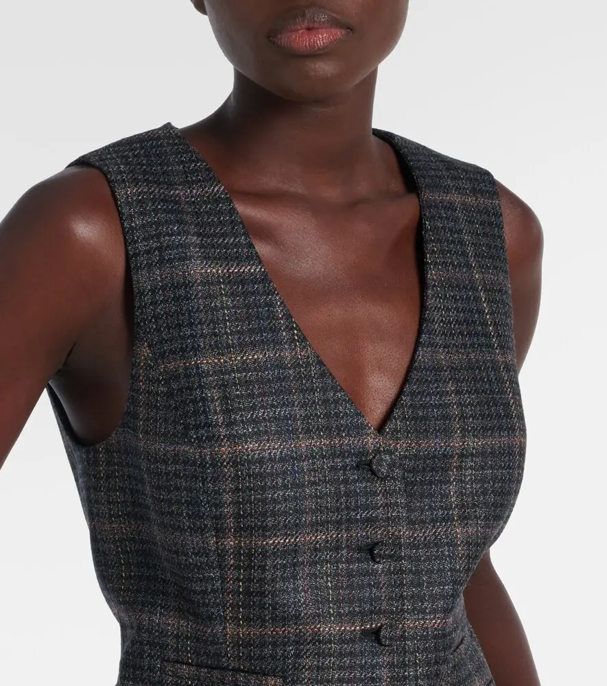 Gabriela Hearst Coleridge checked wool and silk vest | Thumbnail 6 Gabriela Hearst Coleridge checked wool and silk vest | Thumbnail 6