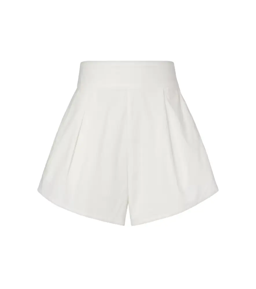 ADRIANA DEGREAS Solid pleated cotton shorts | Image 1 ADRIANA DEGREAS Solid pleated cotton shorts | Image 1