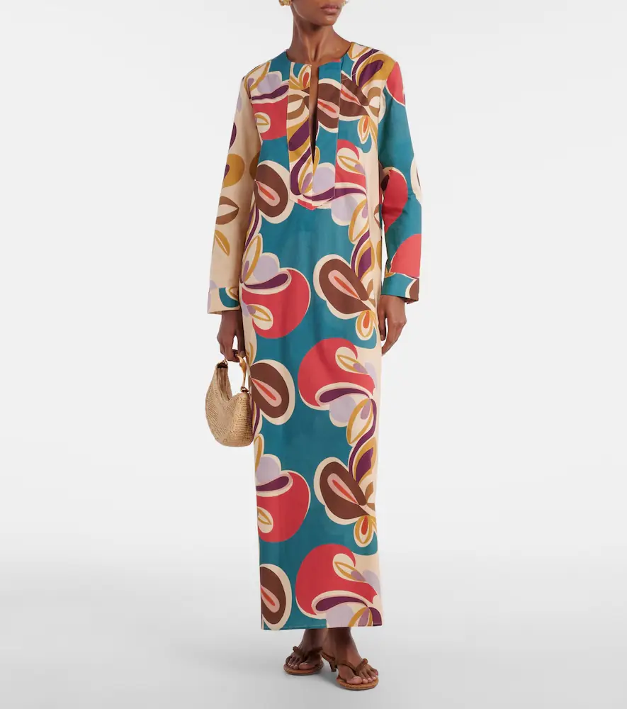 ADRIANA DEGREAS Printed cotton-blend kaftan | Thumbnail 2