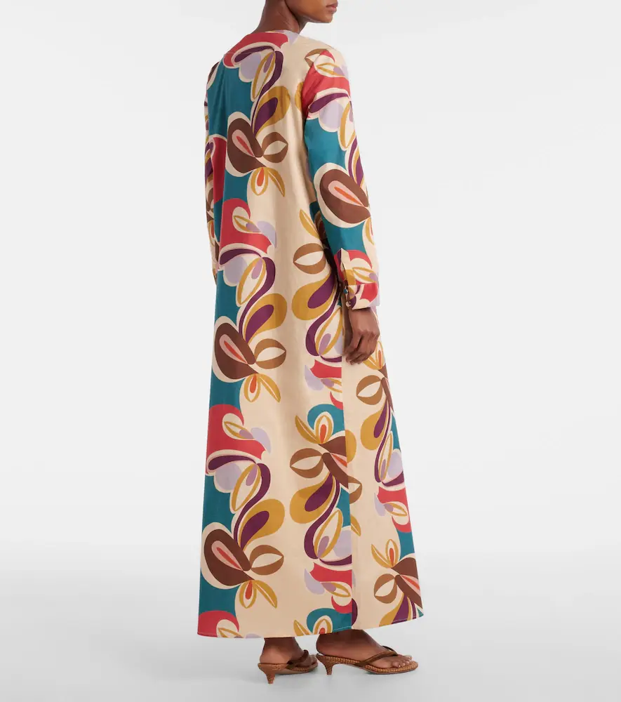 ADRIANA DEGREAS Printed cotton-blend kaftan | Thumbnail 3