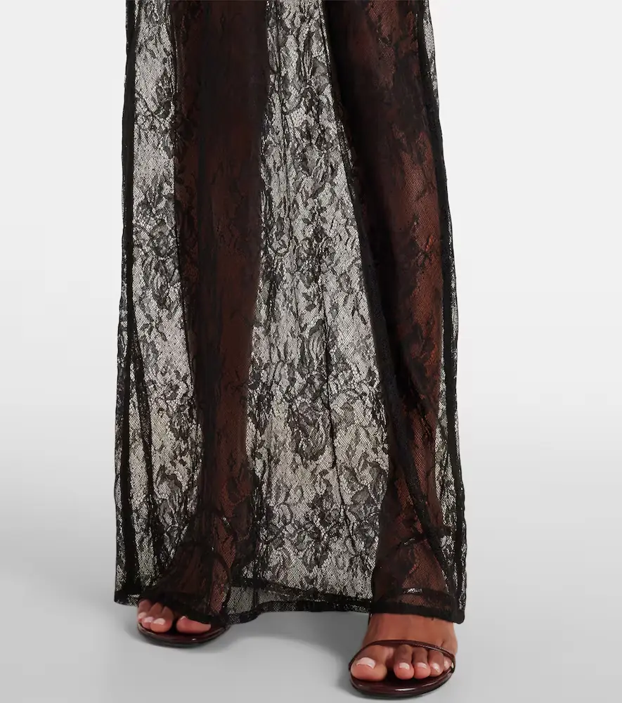 ADRIANA DEGREAS Sheer lace maxi dress | Thumbnail 5