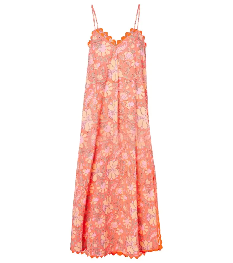 JULIET DUNN Floral scalloped cotton slip dress | Image 1 JULIET DUNN Floral scalloped cotton slip dress | Image 1