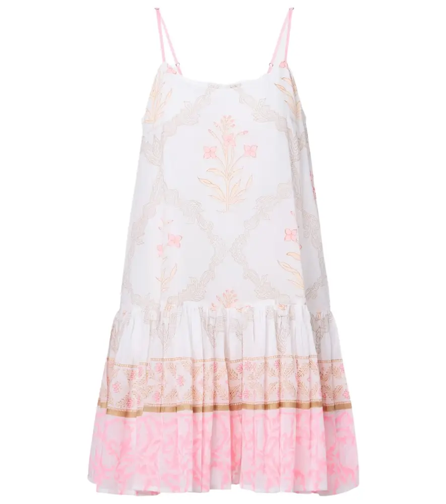 JULIET DUNN Floral ruched cotton minidress | Image 1 JULIET DUNN Floral ruched cotton minidress | Image 1