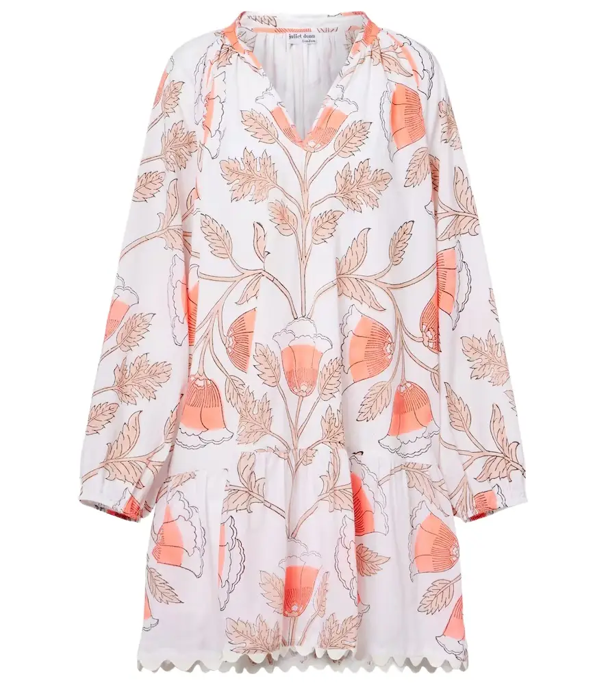 JULIET DUNN Printed scalloped cotton minidress | Image 1 JULIET DUNN Printed scalloped cotton minidress | Image 1