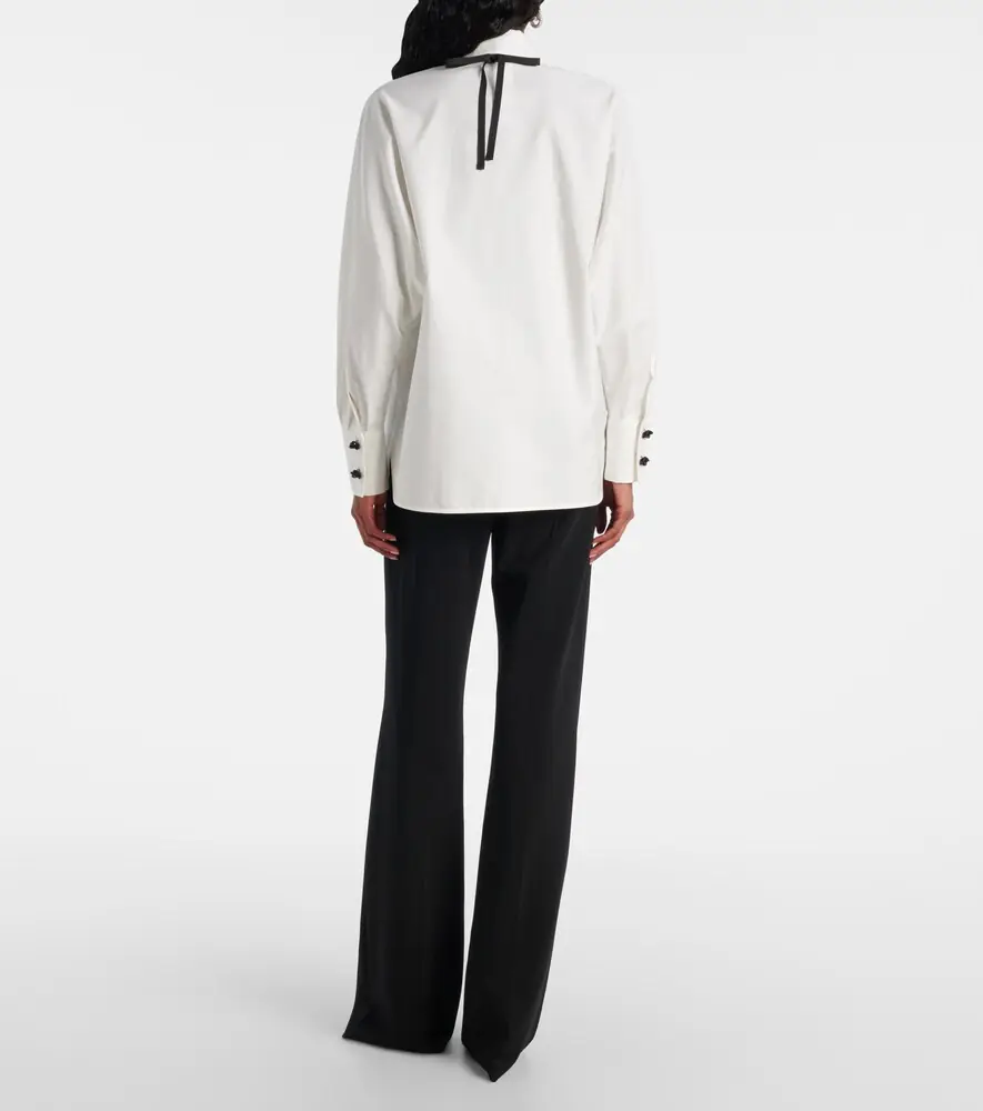 Max Mara Roll cotton and silk poplin shirt | Thumbnail 3 Max Mara Roll cotton and silk poplin shirt | Thumbnail 3