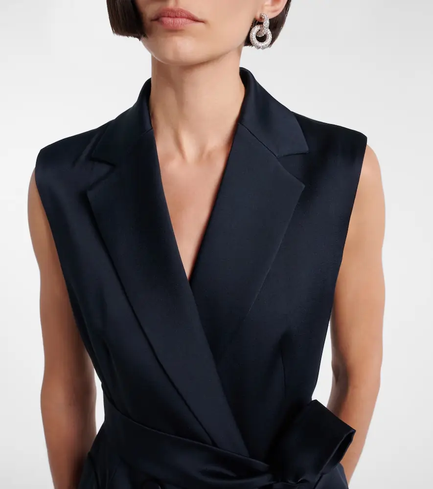 Max Mara Afgano belted satin jacket | Thumbnail 2 Max Mara Afgano belted satin jacket | Thumbnail 2