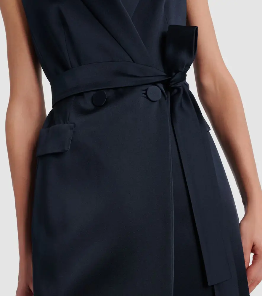 Max Mara Afgano belted satin jacket | Thumbnail 4 Max Mara Afgano belted satin jacket | Thumbnail 4
