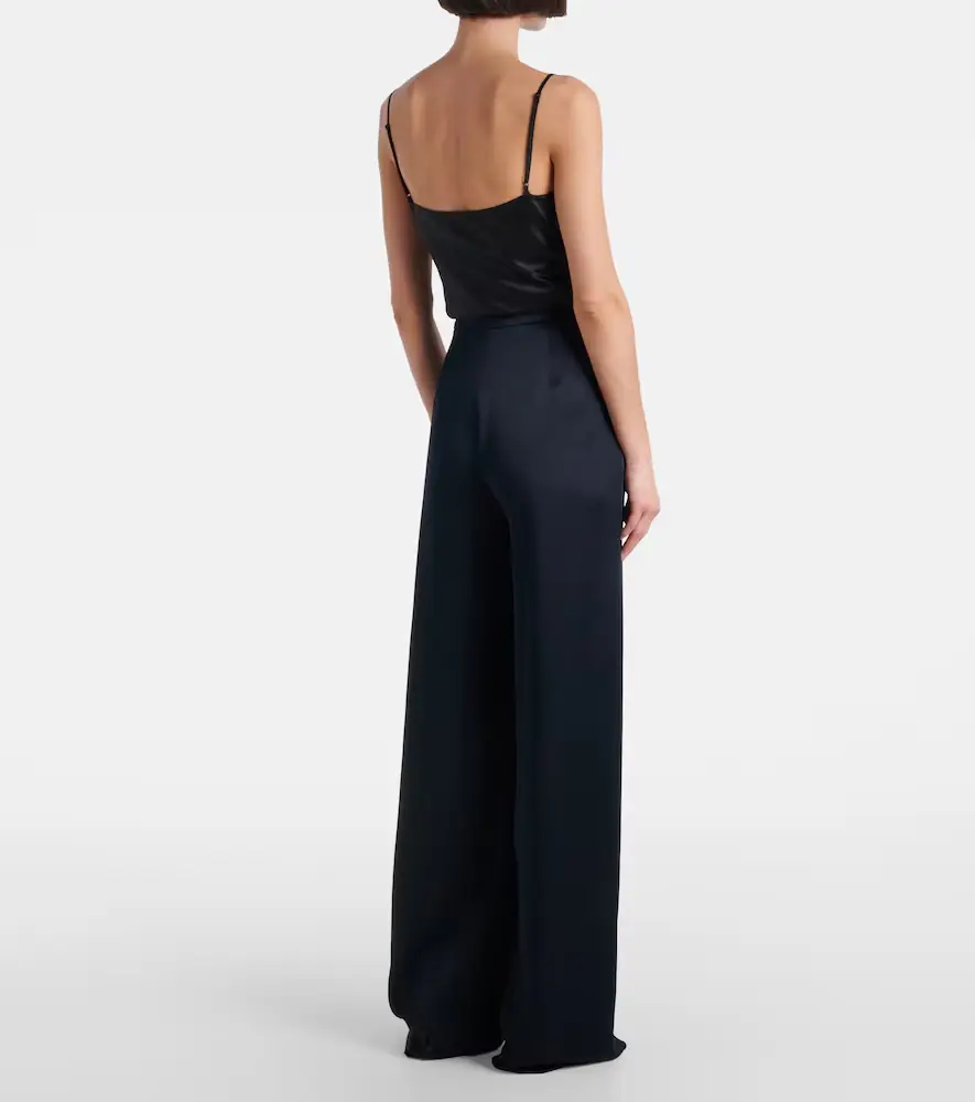 Max Mara Dritto crêpe satin wide-leg pants | Thumbnail 3