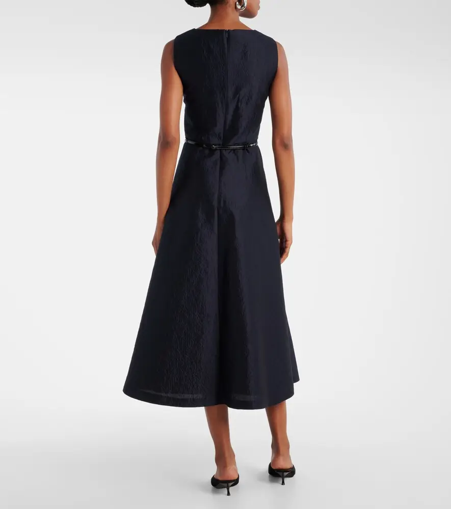 Max Mara Lyon cotton and silk-blend cloqué midi dress | Thumbnail 2 Max Mara Lyon cotton and silk-blend cloqué midi dress | Thumbnail 2