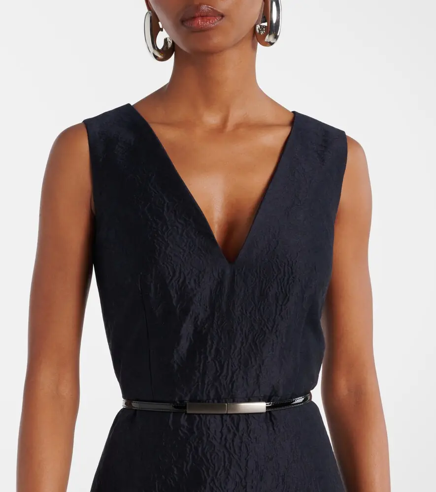 Max Mara Lyon cotton and silk-blend cloqué midi dress | Thumbnail 4 Max Mara Lyon cotton and silk-blend cloqué midi dress | Thumbnail 4