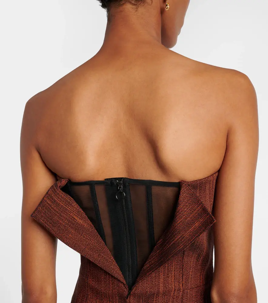 Roksanda Shani wool and cotton bustier gown | Thumbnail 2 Roksanda Shani wool and cotton bustier gown | Thumbnail 2
