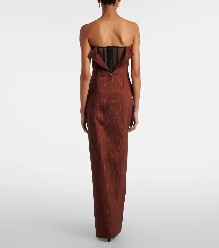 Roksanda Shani wool and cotton bustier gown | Thumbnail 5 Roksanda Shani wool and cotton bustier gown | Thumbnail 5