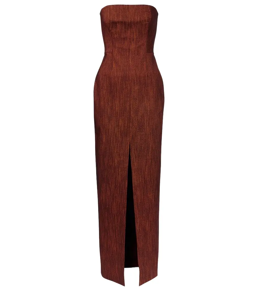 Roksanda Shani wool and cotton bustier gown