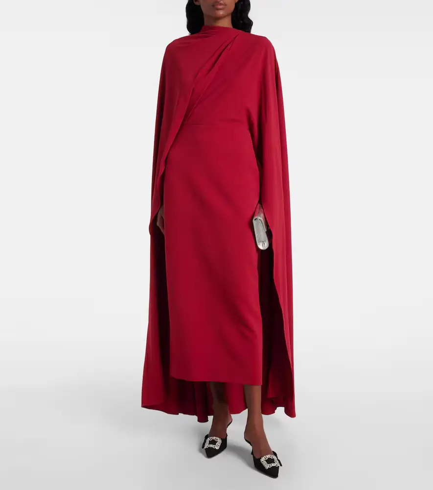 Roksanda Neolitsea caped crêpe cocktail dress | Thumbnail 3 Roksanda Neolitsea caped crêpe cocktail dress | Thumbnail 3