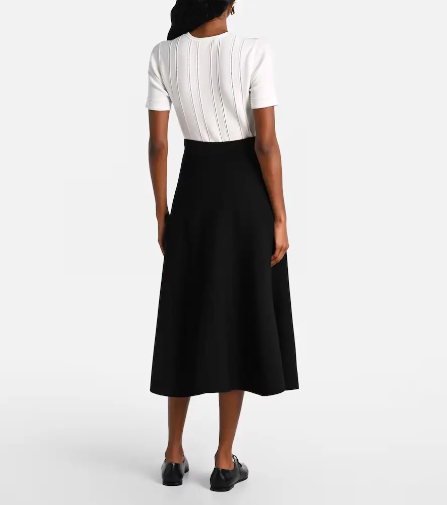 Max Mara Lazio pleated crêpe midi skirt | Thumbnail 4
