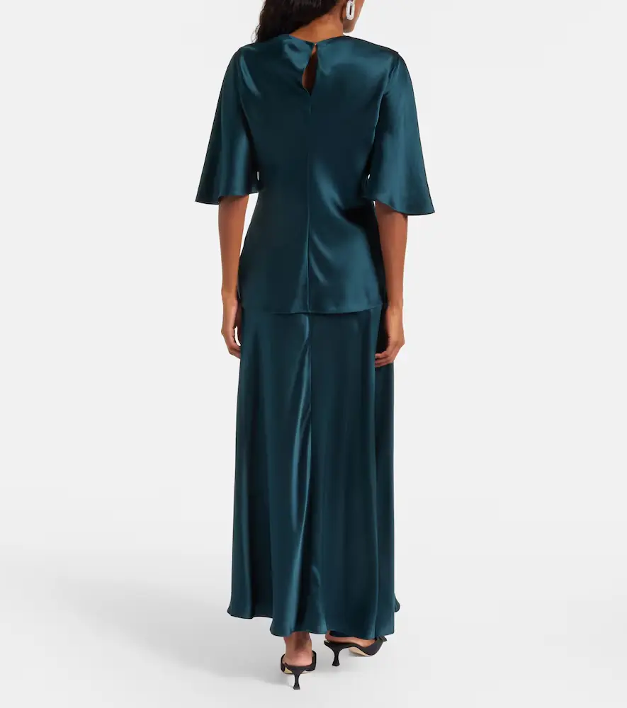 Roksanda Naiara draped silk satin top | Thumbnail 5