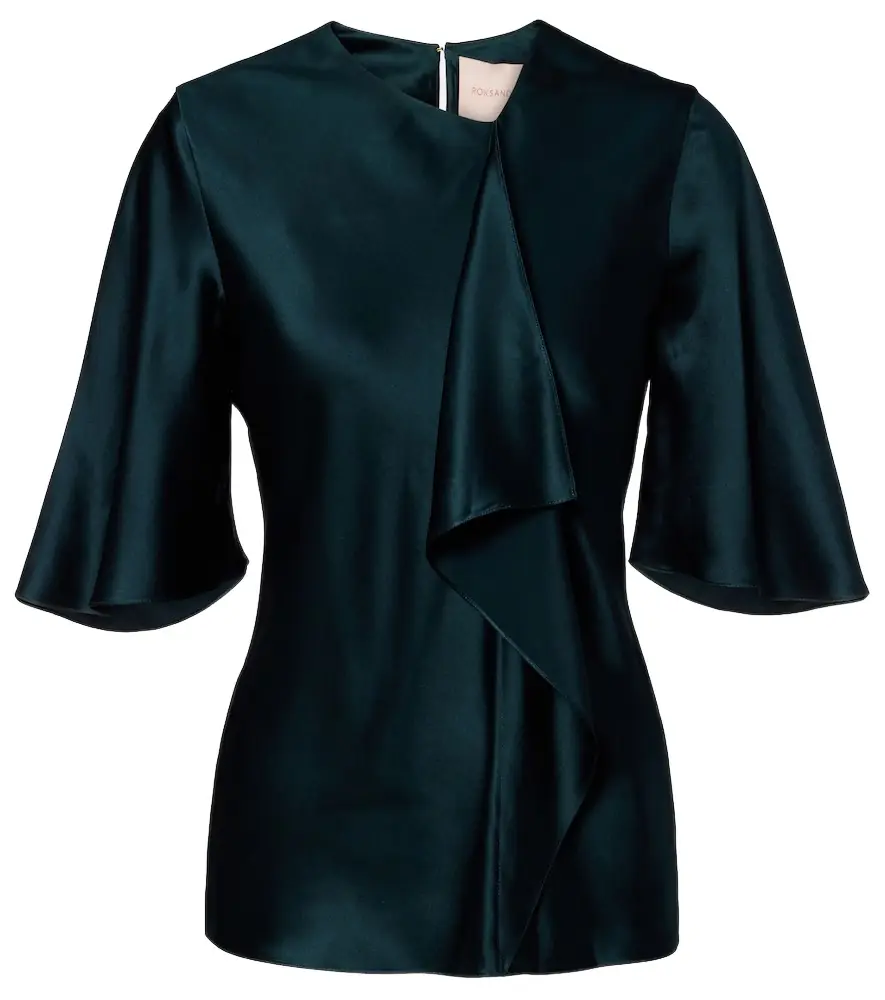Roksanda Naiara draped silk satin top | Image 1 Roksanda Naiara draped silk satin top | Image 1