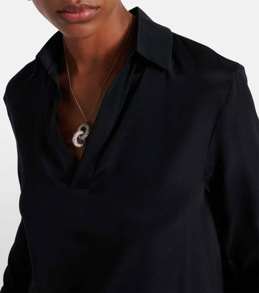 Max Mara Dover silk-blend cady blouse | Thumbnail 4 Max Mara Dover silk-blend cady blouse | Thumbnail 4