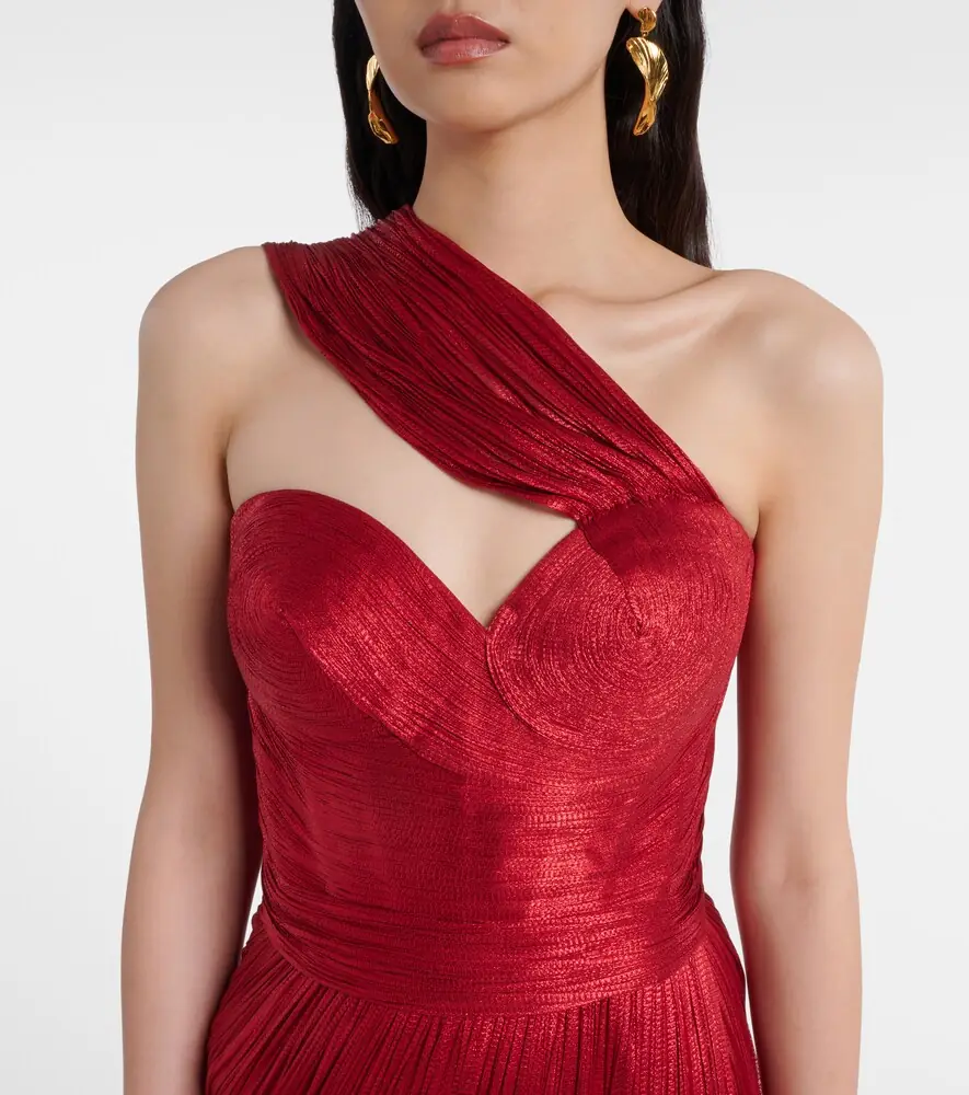 Maria Lucia Hohan Claudine scarf-detail silk mousseline gown | Thumbnail 3