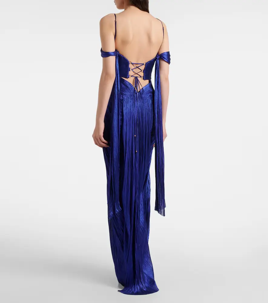 Maria Lucia Hohan Camilla metallic silk tulle bustier gown | Thumbnail 2 Maria Lucia Hohan Camilla metallic silk tulle bustier gown | Thumbnail 2