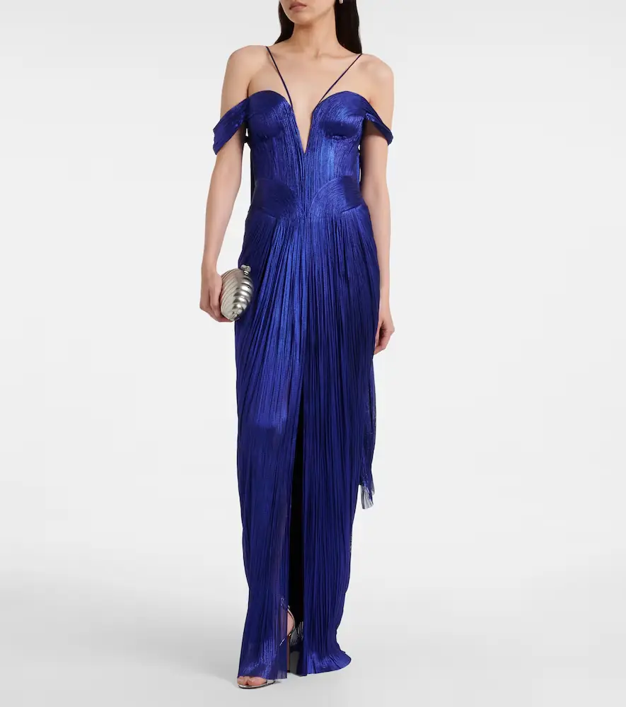 Maria Lucia Hohan Camilla metallic silk tulle bustier gown | Thumbnail 6 Maria Lucia Hohan Camilla metallic silk tulle bustier gown | Thumbnail 6