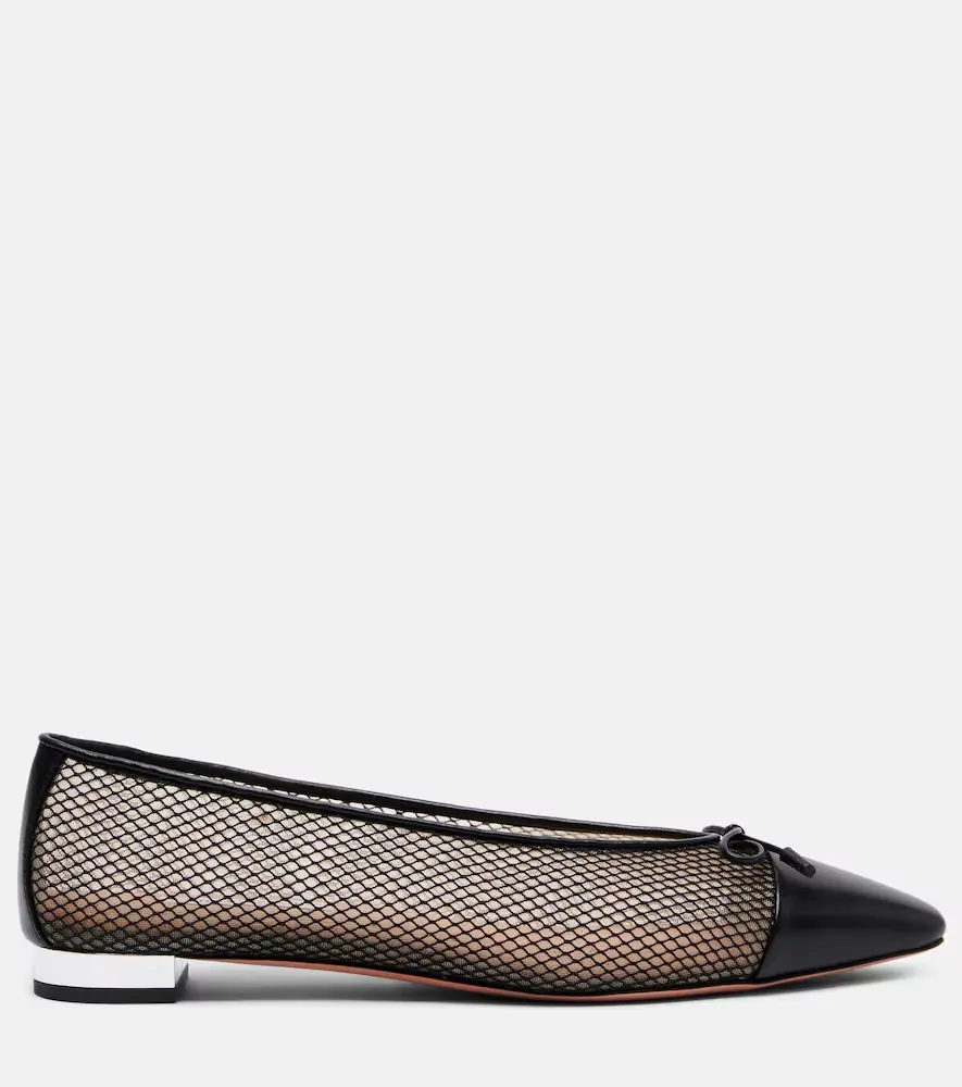 Aquazzura Gioia mesh and leather ballet flats | Thumbnail 2 Aquazzura Gioia mesh and leather ballet flats | Thumbnail 2