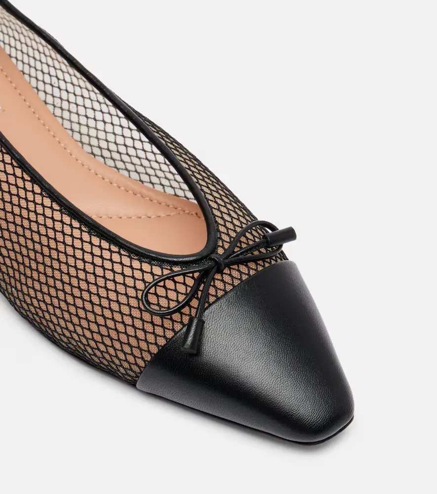 Aquazzura Gioia mesh and leather ballet flats | Thumbnail 4 Aquazzura Gioia mesh and leather ballet flats | Thumbnail 4